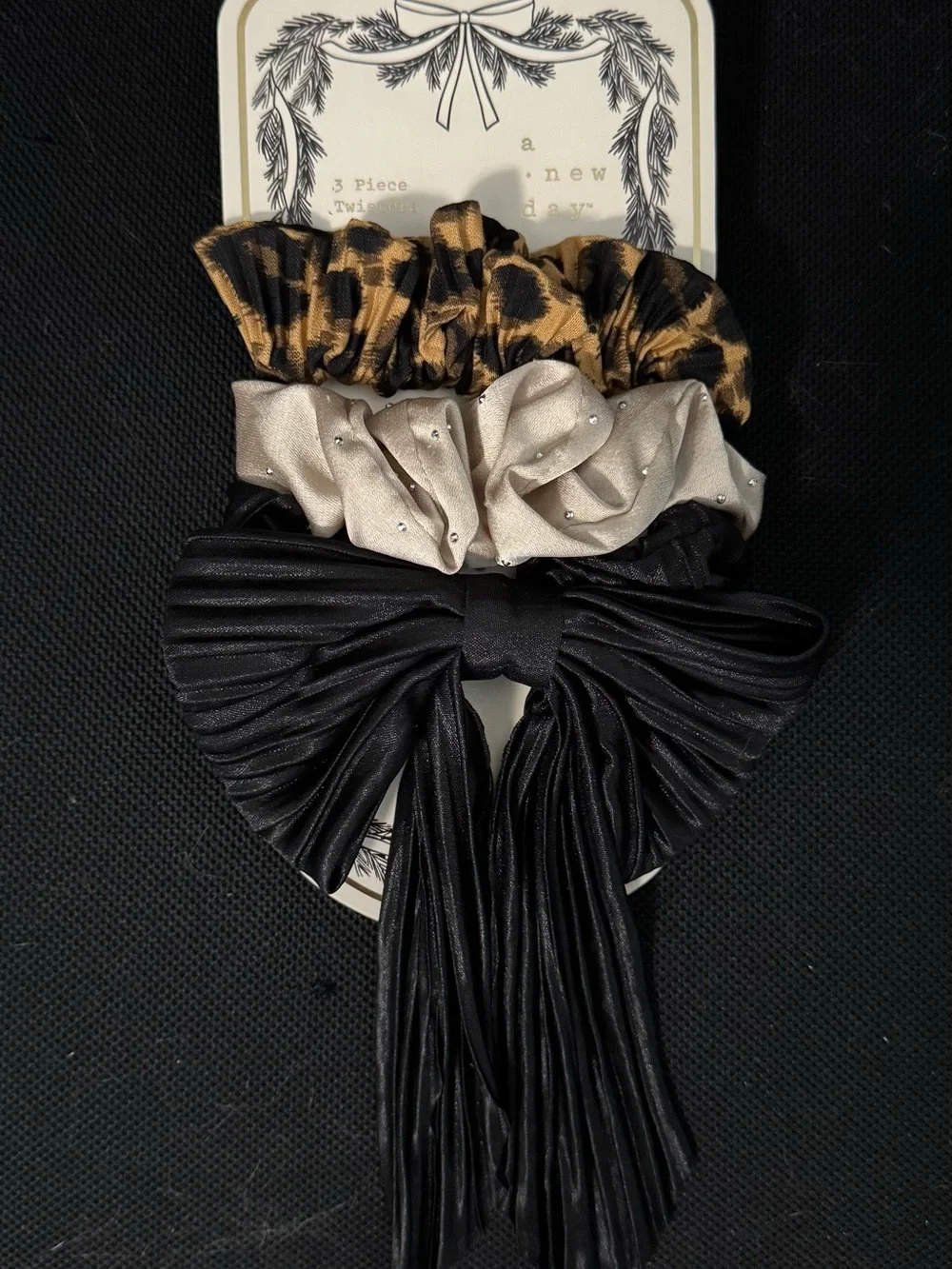 Satin Bow & Scrunchie Set